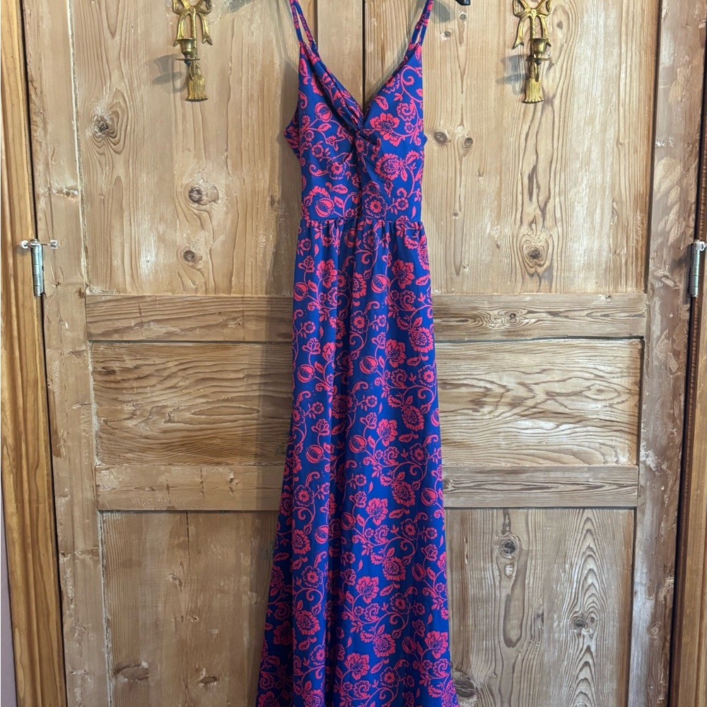 Cupshe Blue and Pink Sleeveless Maxi Dress for Weddings